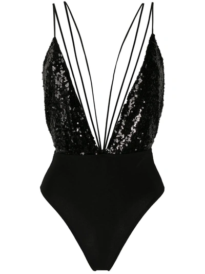 Shop Alchemy Sequinned Fitted Vest In Black