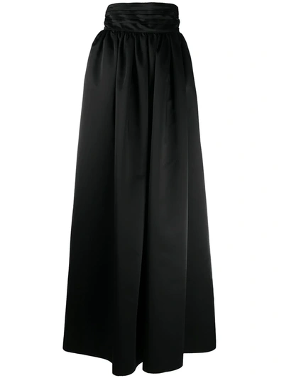 Shop Wandering High-waisted Full-length Skirt In Black