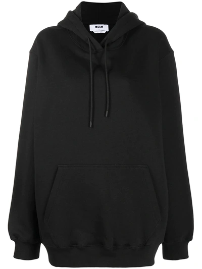 Shop Msgm Logo-print Hoodie In Black