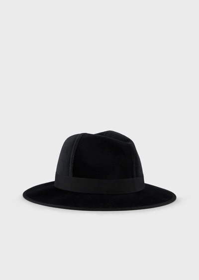 Shop Emporio Armani Fedora Hats - Item 46717960 In Black