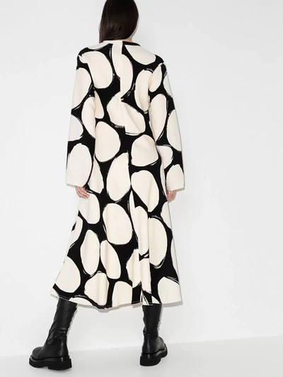 Shop Marni Polka Dot Midi Dress In White