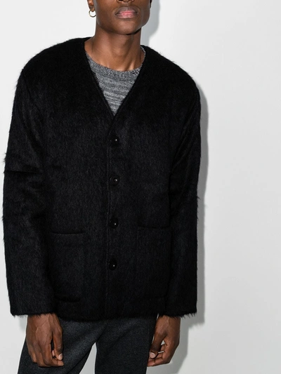 Our Legacy Fluffy Button-up Cardigan - Men's - Acrylic/other Fibers/polyamide/alpacawool In Black