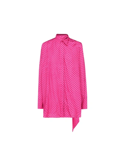Shop Balenciaga Shirt In Pink/black
