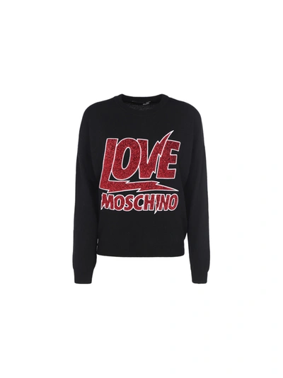 Shop Love Moschino Moschino Love Knitwear In Nero