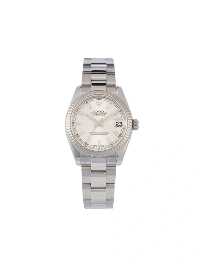 Shop Rolex 2020s Datejust Armbanduhr, 31mm In Silber