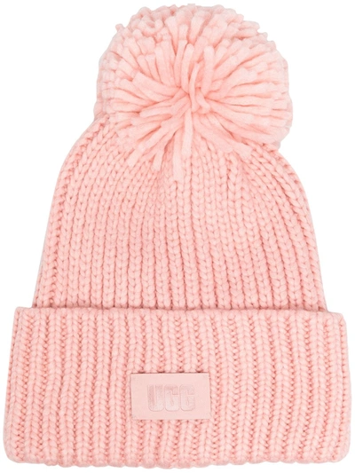 Shop Ugg Chunky Rib-knit Beanie In Pink