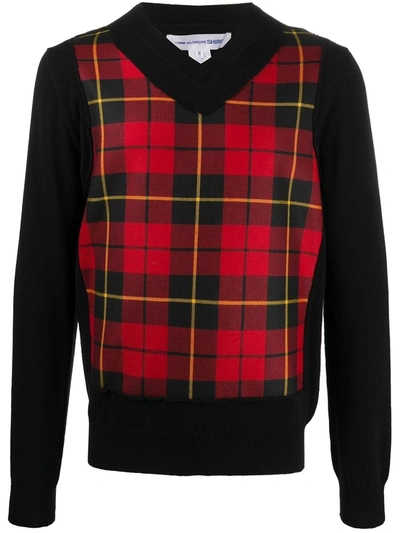 Shop Comme Des Garçons Shirt Men's Black Wool Sweater