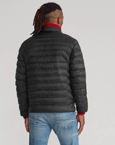 Shop Polo Ralph Lauren Packable Quilted Jacket Man Puffer Black Size L Recycled Nylon