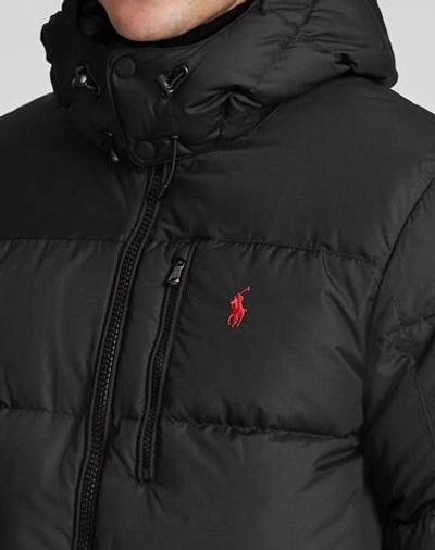 Shop Polo Ralph Lauren Water-repellent Down Jacket Man Puffer Black Size L Recycled Polyester