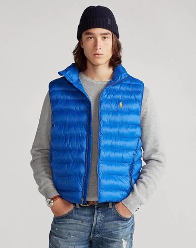 Shop Polo Ralph Lauren Down Jackets In Blue