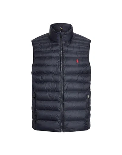 Shop Polo Ralph Lauren Packable Quilted Vest Man Puffer Midnight Blue Size Xxl Recycled Nylon