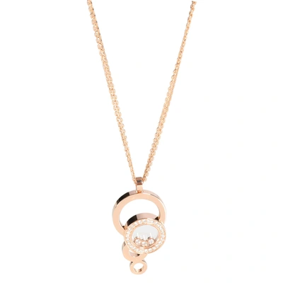 Pre-owned Chopard Happy Dreams 18k Rose Gold Diamond Necklace