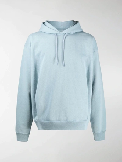 Shop Martine Rose Solid-colour Hoodie In Blue