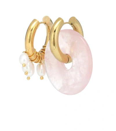 Shop Timeless Pearly 24kt Gold-plated Earrings With Pearls In Pink