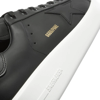 Shop Golden Goose Purestar Leather Sneaker In Black