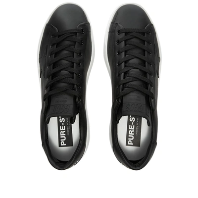 Shop Golden Goose Purestar Leather Sneaker In Black