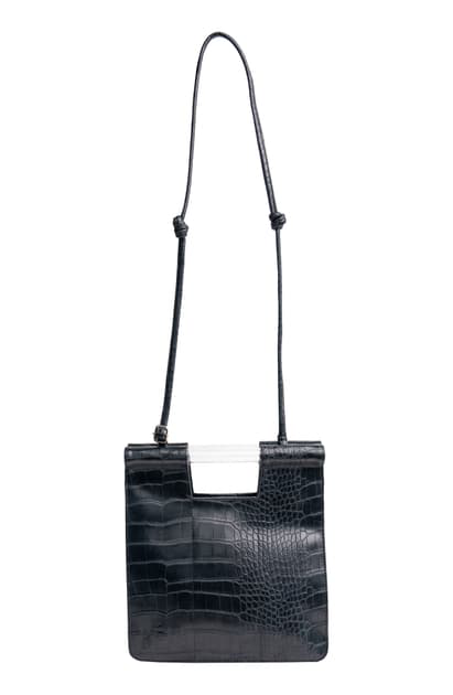 Beis The Embossed Crossbody Bag In Black | ModeSens
