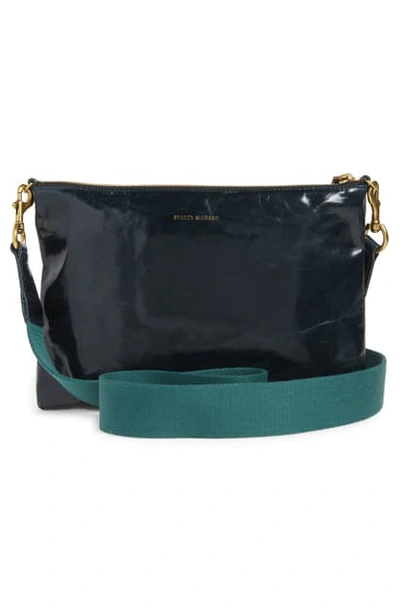 Shop Isabel Marant Nessah Leather Crossbody Bag In Dark Green