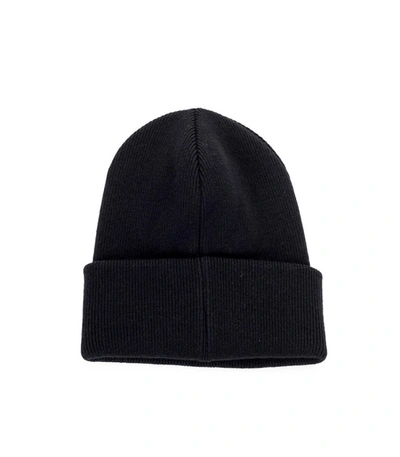 Shop Dsquared2 Black Beanie With Patch