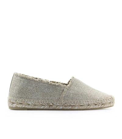 Shop Castaã±er Kito Platinum Gold Espadrilles In Gray