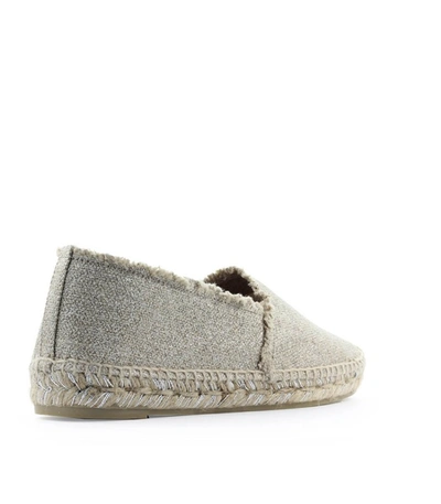 Shop Castaã±er Kito Platinum Gold Espadrilles In Gray