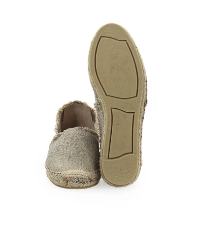 Shop Castaã±er Kito Platinum Gold Espadrilles In Gray