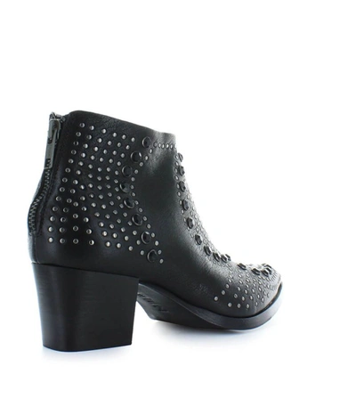 Shop Lemaré Black Leather Texan Style Boots With Studs