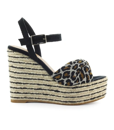 Shop Castaã±er Jeanne Wedge Sandal In Black