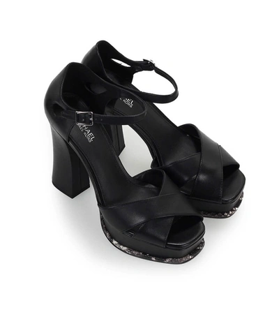 Shop Michael Kors Elana Black Platform Sandal