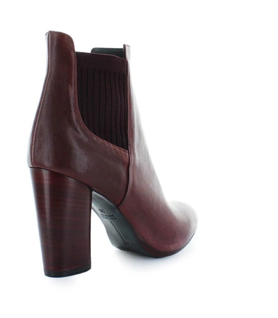 Shop Fiori Francesi Bordeaux Leather Boots In Red