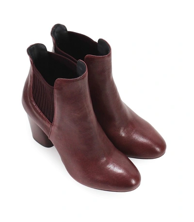 Shop Fiori Francesi Bordeaux Leather Boots In Red