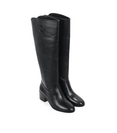 Shop Michael Kors Dylyn Black Leather High Boots