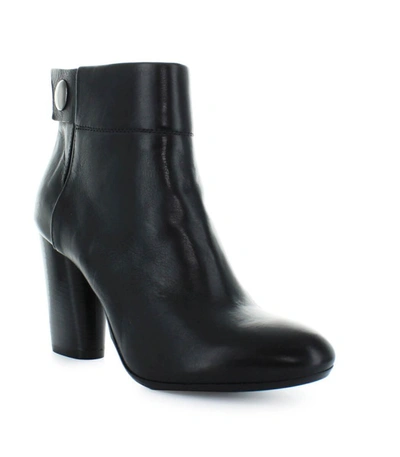 Shop Fiori Francesi Black Leather Ankle Boots With Button