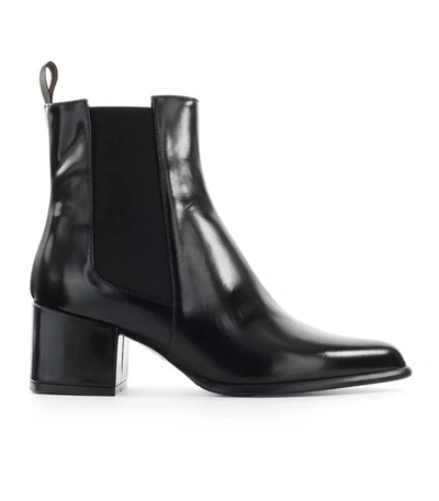 Shop Roberto Festa Black Leather Rania Chelsea Boot