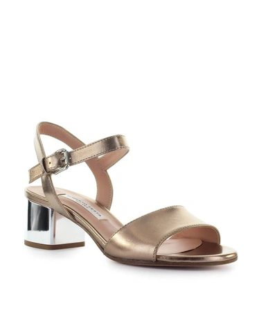 Shop Roberto Festa Divina Copper Mid-heeled Sandal In Pink