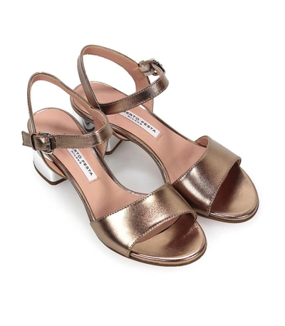 Shop Roberto Festa Divina Copper Mid-heeled Sandal In Pink