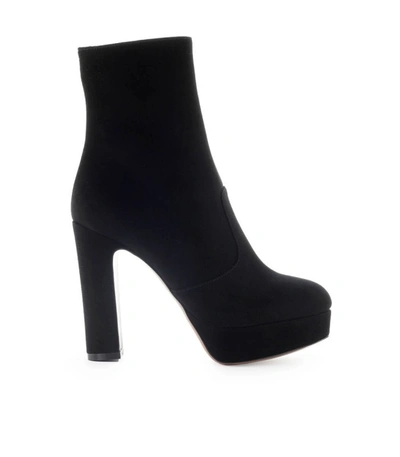 Shop L'autre Chose Black Suede Heeled Ankle Boot