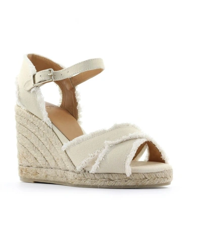 Shop Castaã±er Bromelia White Wedge Espadrilles