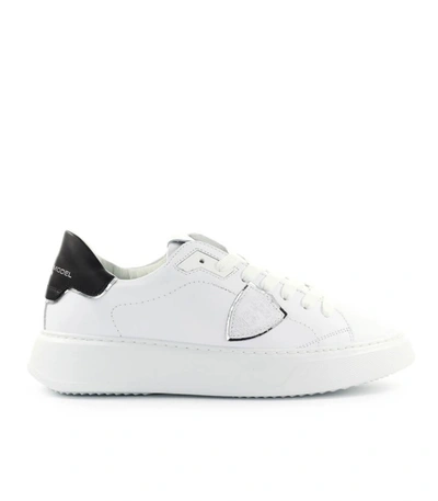 Shop Philippe Model Temple White Black Sneaker