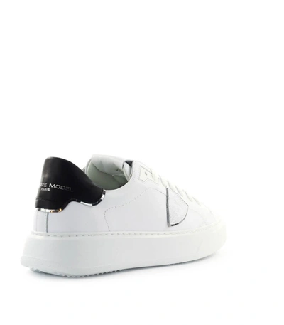 Shop Philippe Model Temple White Black Sneaker