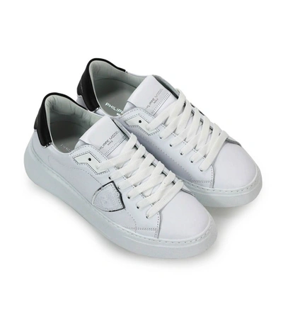 Shop Philippe Model Temple White Black Sneaker