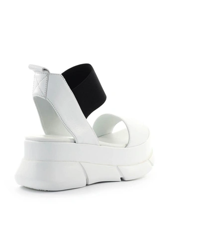 Shop Elena Iachi Double White Platform Sandal