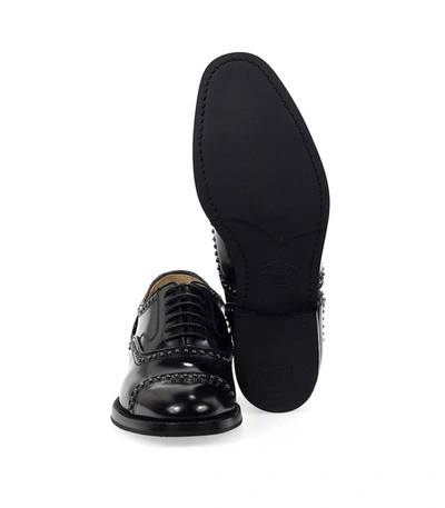 Shop Church's Polished Fume Black Anna Met Oxford Lace-up