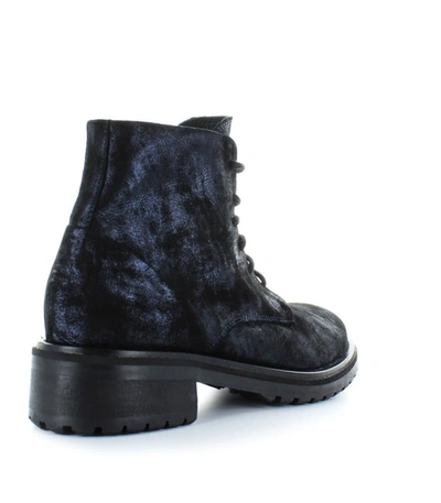 Shop Lemaré Blue Laminated Leather Boots