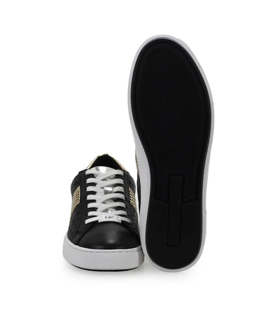 Shop Michael Kors Irving Stripe Lace Up Black Sneaker