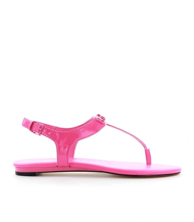 Shop Calvin Klein Fuchsia Thong Sandal In Pink