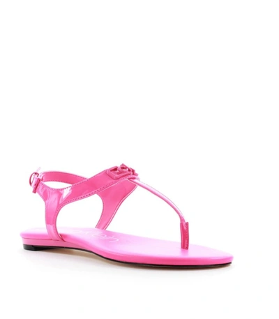 Shop Calvin Klein Fuchsia Thong Sandal In Pink