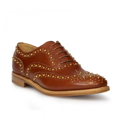 Shop Church's Burwood Met 3 Natural Lace Up In Beige