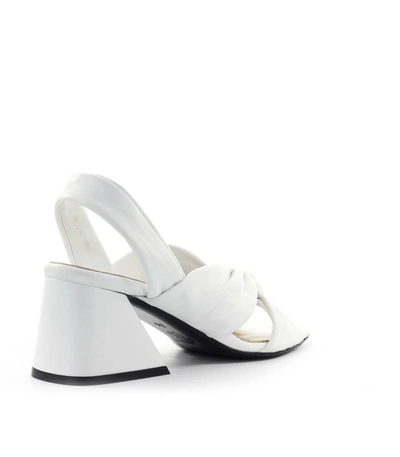 Shop Strategia Linda White Nappa Half-heeled Sandal