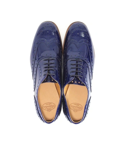 Shop Church's Burwood 3 W Lace Up Royal Patent In Blue
